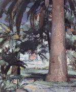 Samuel John Peploe Palm Trees,Antibes oil on canvas